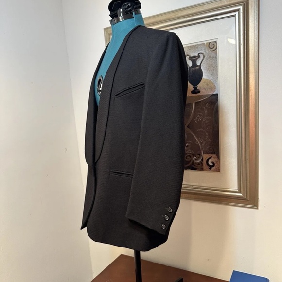 Stephen Marks London Women’s Black 100% Wool Lined Pockets Blazer Jacket Size 10 - Picture 4 of 9